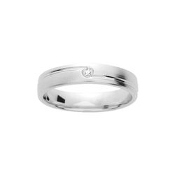Anillo Oro Blanco 18kts Argyor-MRM 4mm (18)137G40D Alianza Con Diamante 0,02 GH-P1