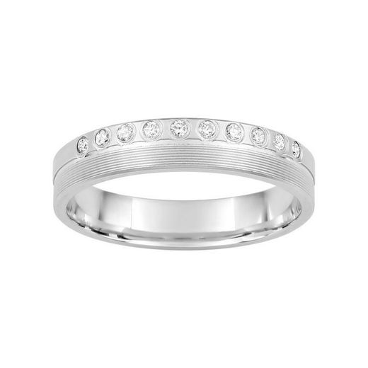 Anillo Oro Blanco 18kts Argyor-MRM (18)141G40D Alianza 10 Diamantes 0,10ct