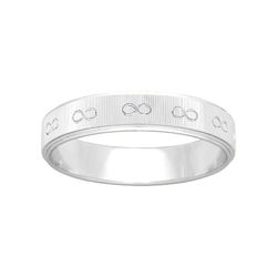 Anillo Oro Blanco 18kts Argyor-MRM 4mm (18)265G40 Alianza Grabado Laser Infinitos