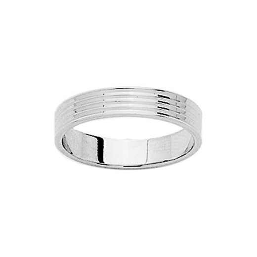 Anel de ouro branco 18k Argyor-MRM 4mm (18)4740GB Aliança Fantasia