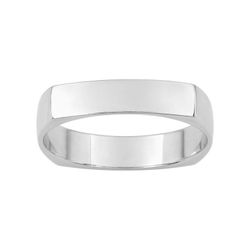 Anillo Oro Blanco 18kts Argyor-MRM 4mm (18)E40G Alianza Clásica Cuadrada
