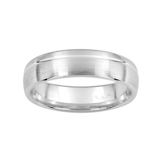 Anel de ouro branco 18kt Argyor-MRM 5mm (18)007G50 Aliança
