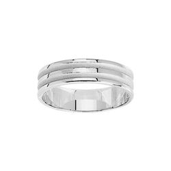 Anel de ouro branco 18k Argyor-MRM 5mm (18)184G50 Aliança ranhurada