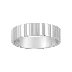 Anillo Oro Blanco 18kts Argyor-MRM 5mm (18)207G50 Alianza Dentada