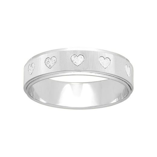 Anell Or Blanc 18kts Argyor-MRM 5mm (18)266G50 Aliança Gravat Laser Cors