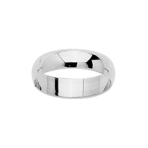 Bague de mariage classique demi-ronde en or blanc 18 carats Argyor-MRM 5 mm (18)DJ50GA