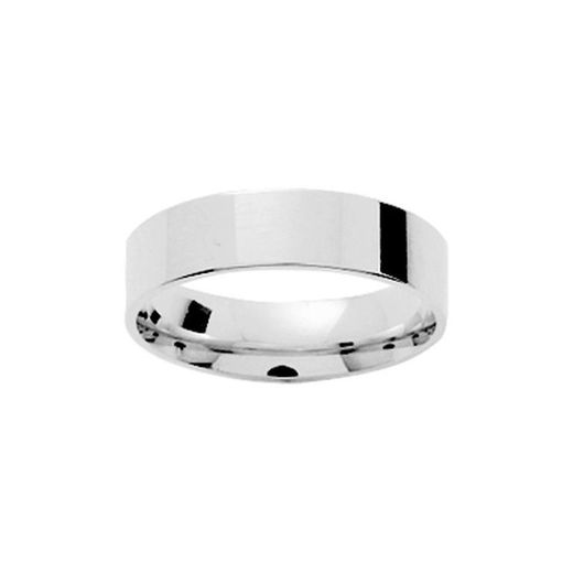 18kt White Gold Ring Argyor-MRM 5mm (18)DLG50 Classic Flat Comfort Alliance