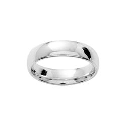Anillo Oro Blanco 18kts Argyor-MRM 5mm (18)LG50 Alianza Clásica Media Cańa