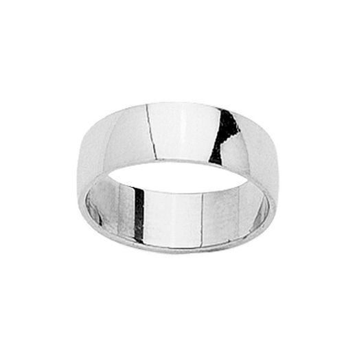 Anillo Oro Blanco 18kts Argyor-MRM 6mm (18)DB60GB Alianza Clásica Semibombeada