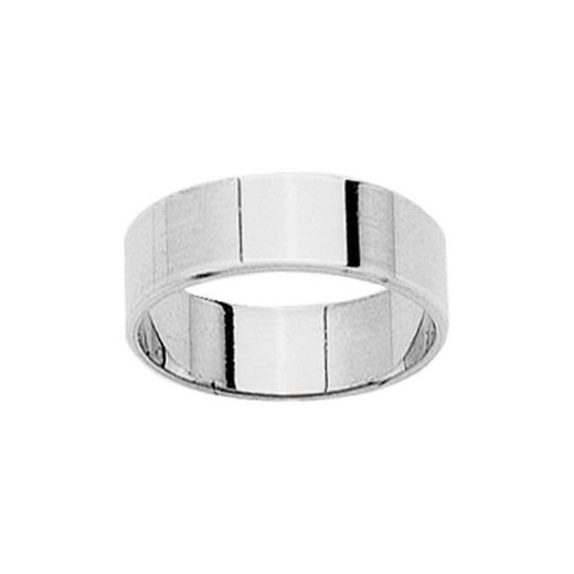 Anillo Oro Blanco 18kts Argyor-MRM 6mm (18)R60GB Clásica Plana