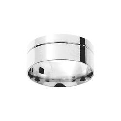 Anillo Oro Blanco 18kts Argyor-MRM 8mm (18)072G80 Alianza Con Ranura