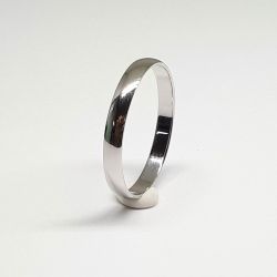Anillo Oro Blanco 18kts Aro Liso 3mm A30/402
