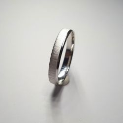 Anillo Oro Blanco 18kts Bisel Liso 3,5mm A30/608
