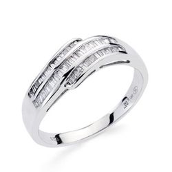 Anillo Oro Blanco 18kts Brillante 0,25 Qtes 1562