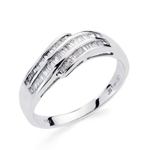 18kt White Gold Ring Brilliant 0.25 Ct 1562
