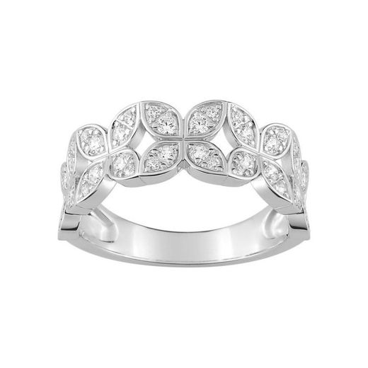 Anillo Oro Blanco 18kts Christian Bernard (18)1.6056.21 Flores Diamantes 0,52ct