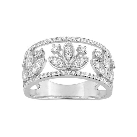 Anillo Oro Blanco 18kts Christian Bernard (18)1.6174.21 Flores Diamantes 0,54ct