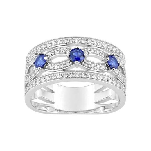 Christian Bernard 18kt White Gold Ring (18)1.6188.S1 0.49ct Diamonds With Sapphires