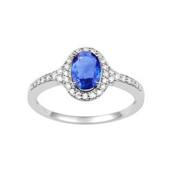 Anillo Oro Blanco 18kts Christian Bernard (18)7002GSCB2 Diamantes 0,19ct Con Zafiros