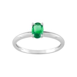 Anillo Oro Blanco 18kts Christian Bernard  (18)7VX010GE Esmeralda Central