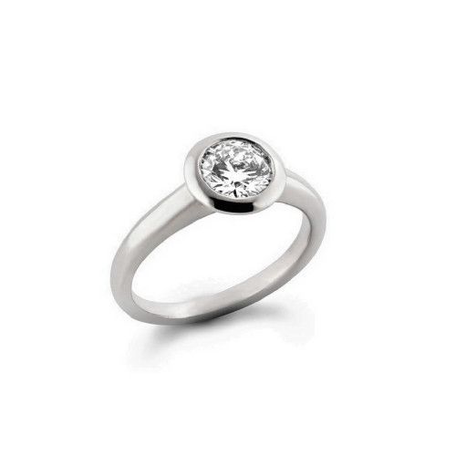 Anillo Oro Blanco 18kts Diamante VVS2-D 0,50cts A252/1420/1/0,50