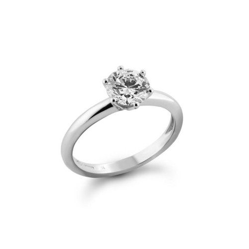 Anillo Oro Blanco 18kts Diamante VVS2-D 0,70cts A252/1453/1/0,7