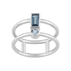 Anillo Oro Blanco 18kts Joelli (18)J10010.T1 Chromatic Topacio Blue