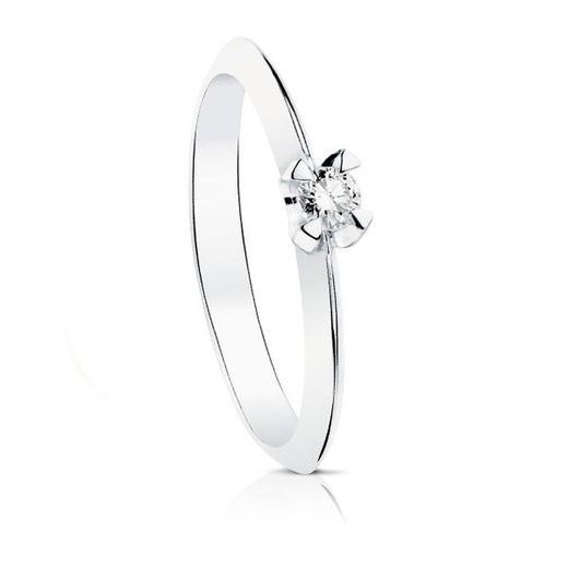 Λευκόχρυσο δαχτυλίδι 18kts Solitaire Brilliant 0.10 Ct SI-H 1709