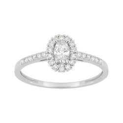 Anillo Oro Blanco 9Kts (9)9KLGD122W Diamantes Laboratorio 0,38ct