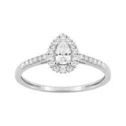 Anillo Oro Blanco 9Kts (9)9KLGD123W Diamantes Laboratorio 0,38ct