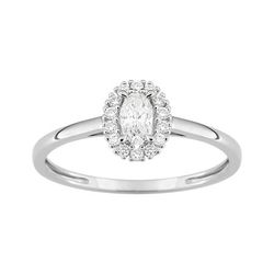 Anillo Oro Blanco 9Kts (9)9KLGD125W Diamantes Laboratorio 0,30ct