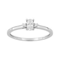 Anillo Oro Blanco 9Kts (9)9KLGD141W Diamantes Laboratorio 0,22ct