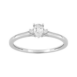 Anillo Oro Blanco 9Kts (9)9KLGD142W Diamantes Laboratorio 0,21ct