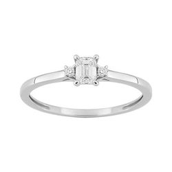 Anillo Oro Blanco 9Kts (9)9KLGD143W Diamantes Laboratorio 0,27ct