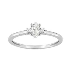 Anillo Oro Blanco 9Kts (9)9KLGD144W Diamantes Laboratorio 0,24ct