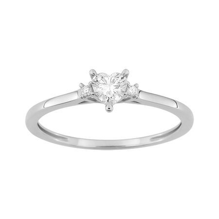 Anillo Oro Blanco 9Kts (9)9KLGD145W Diamantes Laboratorio 0,21ct