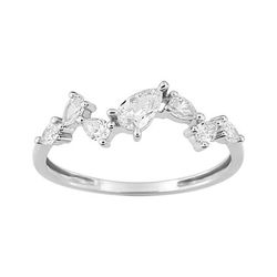 Anillo Oro Blanco 9Kts (9)9KLGD152W Diamantes Laboratorio 0,49ct