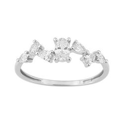 Anillo Oro Blanco 9Kts (9)9KLGD154W Diamantes Laboratorio 0,50ct