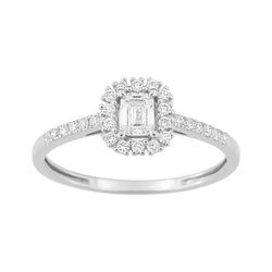 Anillo Oro Blanco 9Kts (9)9KLGD158W Diamantes Laboratorio 0,43ct