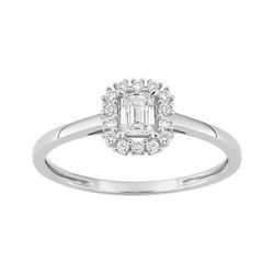 Anillo Oro Blanco 9Kts (9)9KLGD159W Diamantes Laboratorio 0,36ct