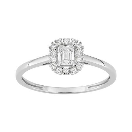 Anillo Oro Blanco 9Kts (9)9KLGD159W Diamantes Laboratorio 0,36ct