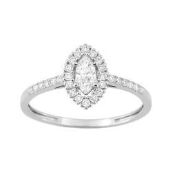 Anillo Oro Blanco 9Kts (9)9KLGD164W Diamantes Laboratorio 0,42ct