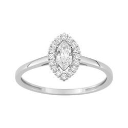 Anillo Oro Blanco 9Kts (9)9KLGD165W Diamantes Laboratorio 0,33ct