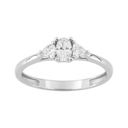 Anillo Oro Blanco 9Kts (9)9KLGD169W Diamantes Laboratorio 0,38ct