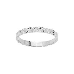 Anillo Oro Blanco 9kts Argyor-MRM 2,5mm (9)9K2225GB Fantasía Flores