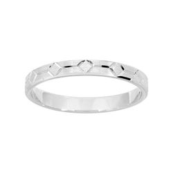 Anillo Oro Blanco 9kts Argyor-MRM 2,5mm (9)9K316G25 Fantasía Rombos