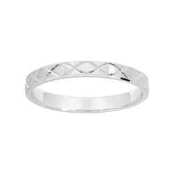 Anillo Oro Blanco 9kts Argyor-MRM 2,5mm (9)9K318G25 Fantasía Ondas