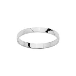 Anillo Oro Blanco 9kts Argyor-MRM 2,5mm (9)9KDB25GB Clásico Semibombeado