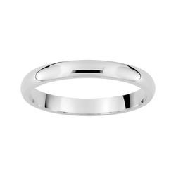 Anillo Oro Blanco 9kts Argyor-MRM 2,5mm (9)AR9730G25 Alianza Media Cańa Lisa