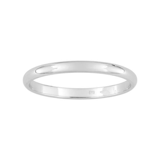Bague en or blanc 9 carats Argyor-MRM 2 mm (9)9111320 Demi-ronde classique